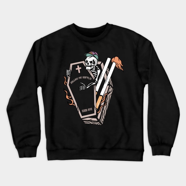 Cigarette and death Crewneck Sweatshirt by gggraphicdesignnn